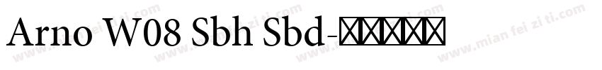 Arno W08 Sbh Sbd字体转换